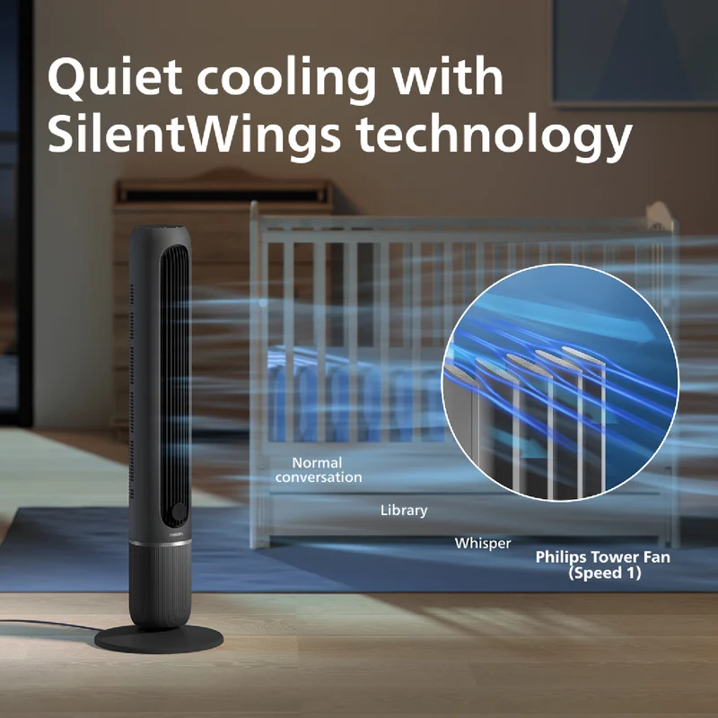 Philips 5500 series Tower Fan Charcoal Grey