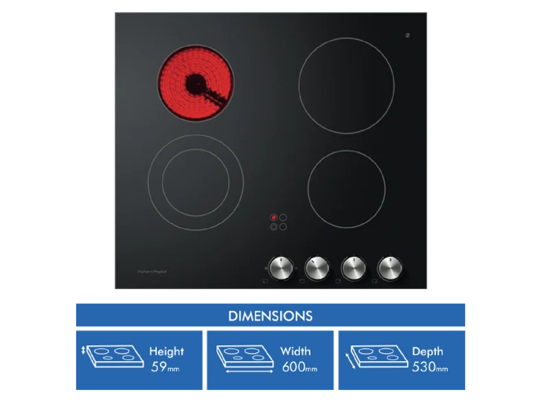 Fisher & Paykel 60cm Series 5 4 Element Electric Cooktop