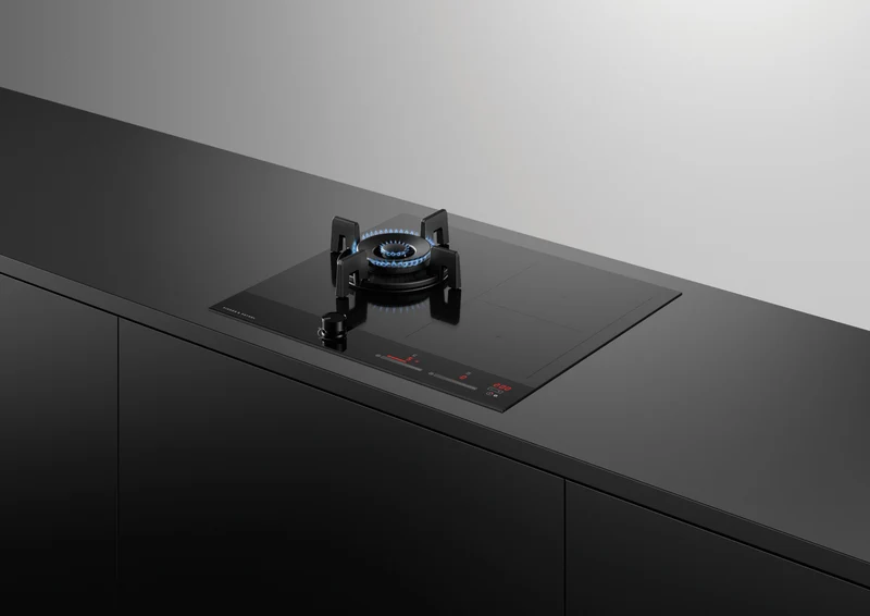 Fisher & Paykel 60cm Series 9 1 Burner + 2 Zone Hybrid Cooktop, 2 SmartZones, LPG