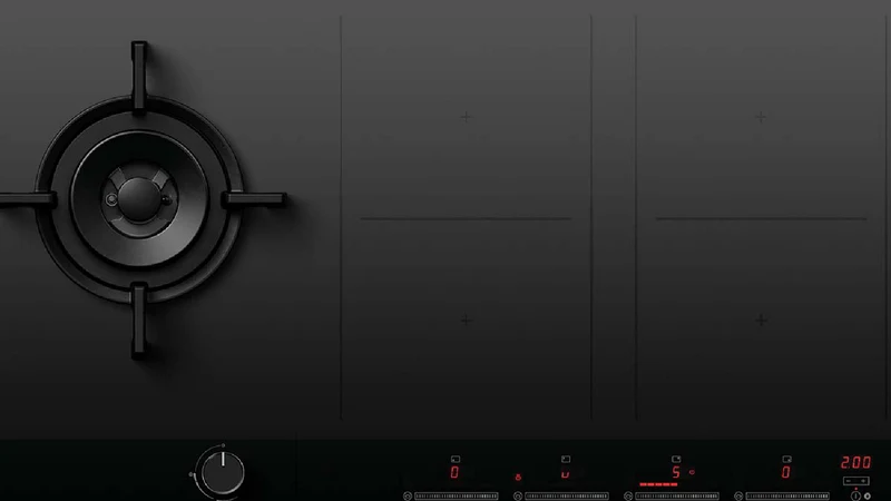 Fisher & Paykel 60cm Series 9 1 Burner + 2 Zone Hybrid Cooktop, 2 SmartZones, LPG