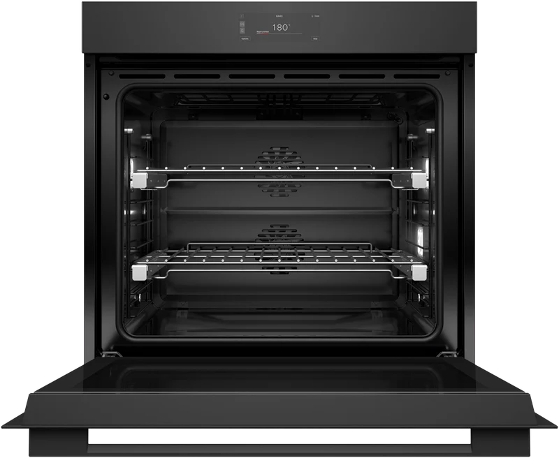 Fisher & Paykel Series 9 Minimal 76cm Pyrolytic Oven, Black Glass