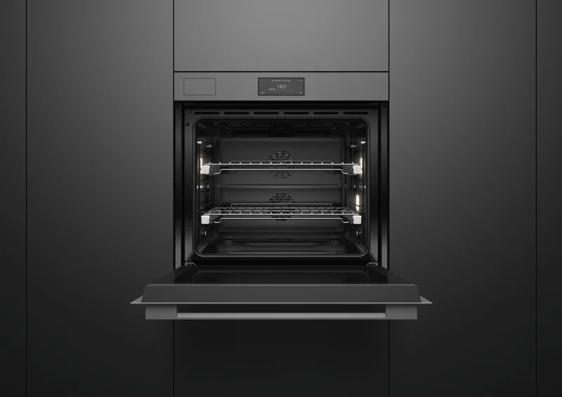 Fisher & Paykel Series 11 Minimal 76cm Pyrolytic Steam Assist Oven, Grey Glass