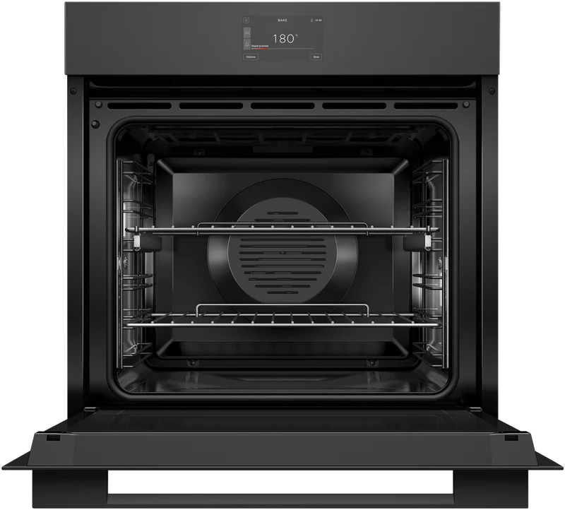 Fisher & Paykel 60cm Series 7, Minimal Pyrolytic Oven, Black Glass