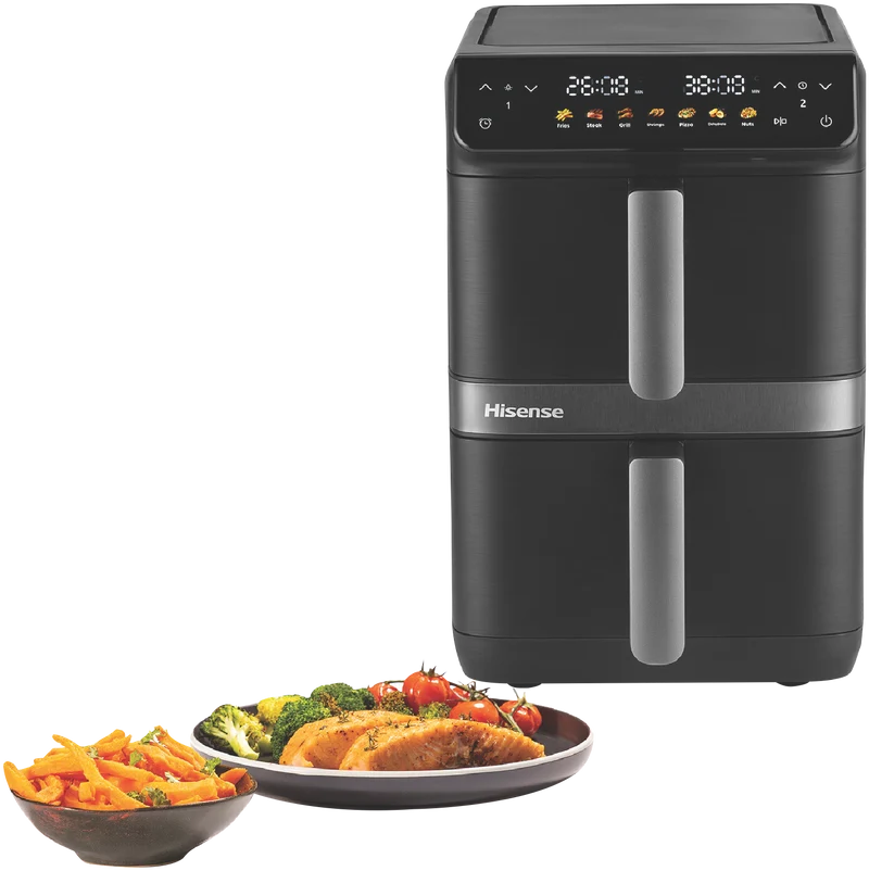 Hisense 8 Litre DoubleStack Air Fryer Black