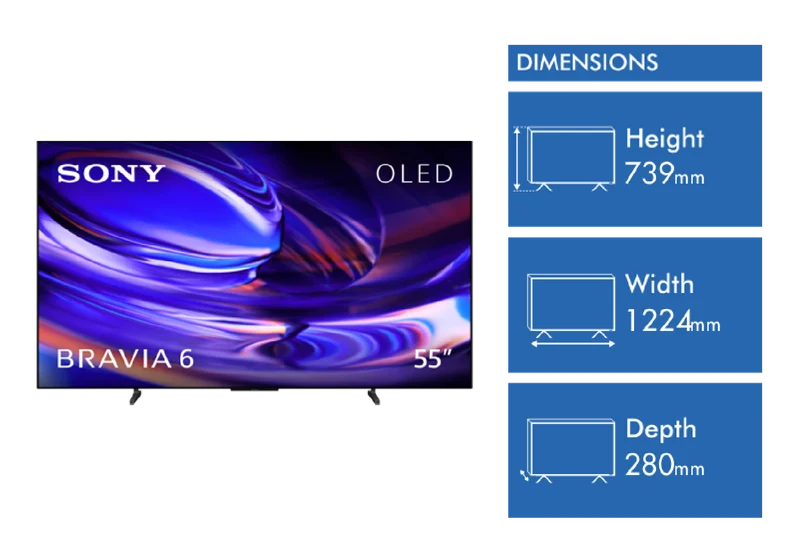 Sony 55" BRAVIA 6 OLED 4K HDR Google TV with Gemini