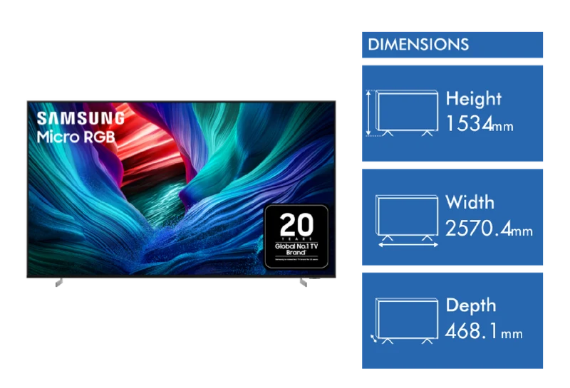 Samsung 115" MICRO RGB MR95F 4K Smart AI TV 2026