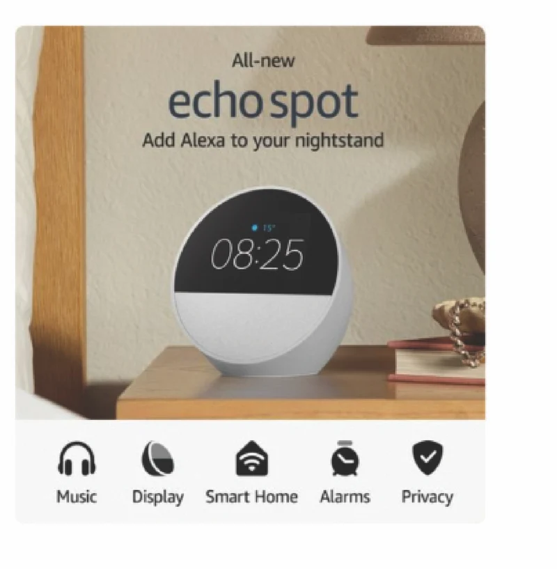 Amazon Echo Spot (Glacier White)