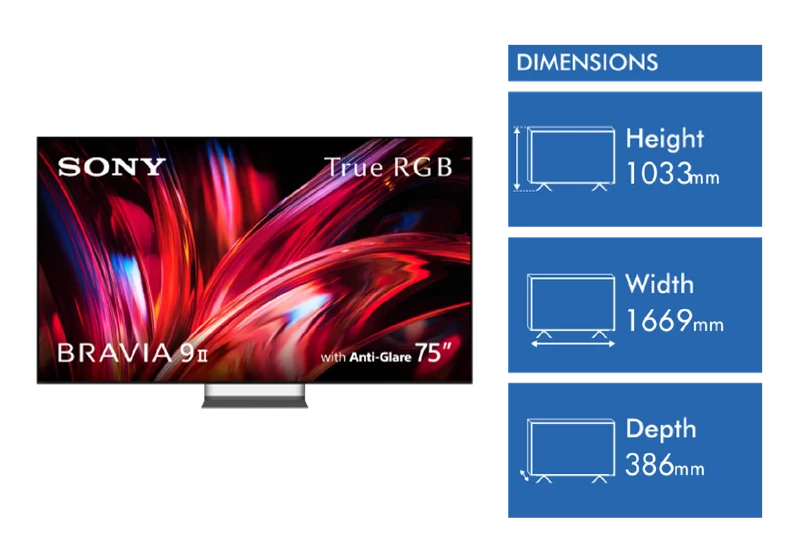 Sony 75" BRAVIA 9 II True RGB 4K AI Google TV with Gemini 2026.