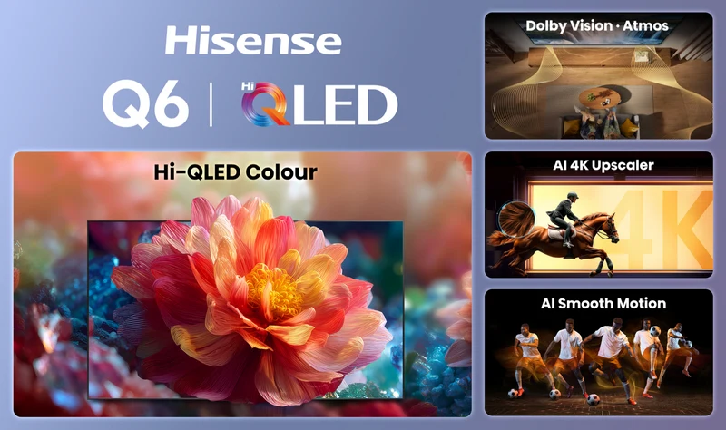 Hisense 55" Q6SAU 4K Hi-QLED Smart TV 2026