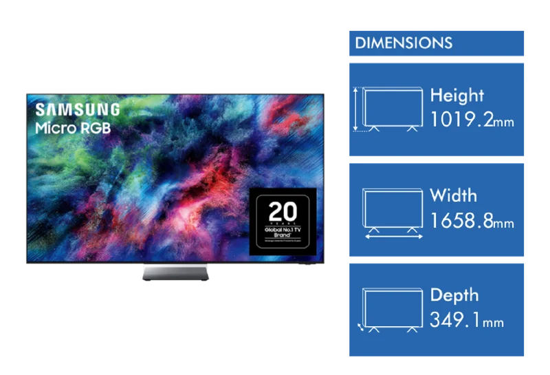 Samsung 75" MICRO RGB R95H 4K Smart AI TV 2026