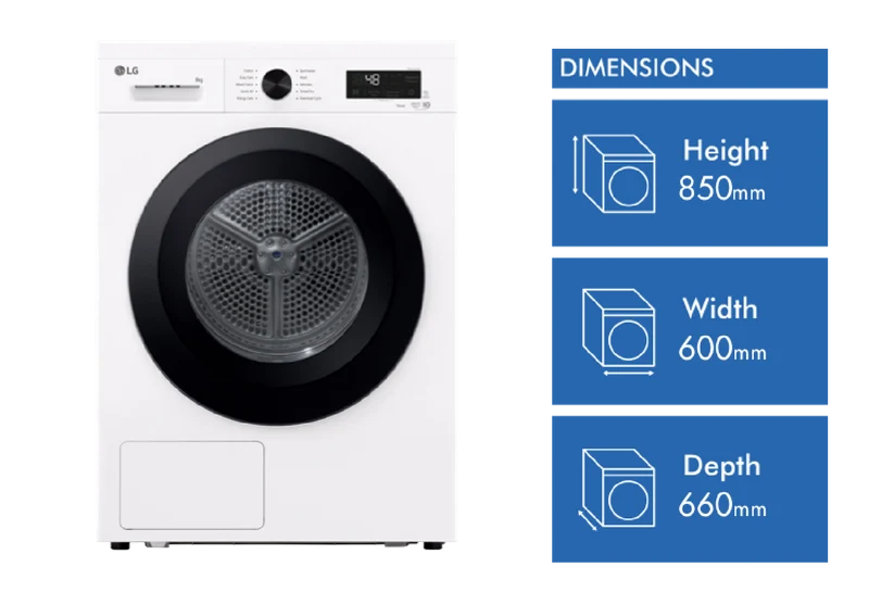 LG 8kg Series 1 Heat Pump Dryer