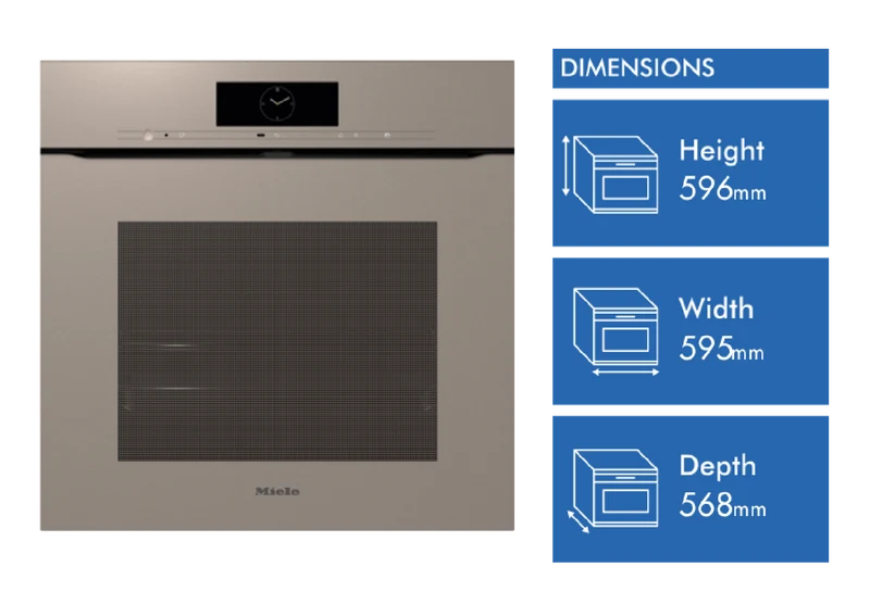 Miele Artline 60cm Pyrolytic Handleless Oven, Pearl Beige