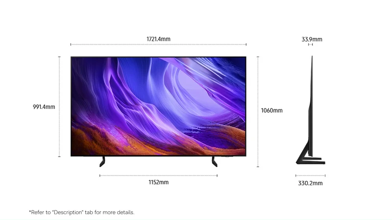 Samsung 77" OLED S85H 4K Smart AI TV 2026