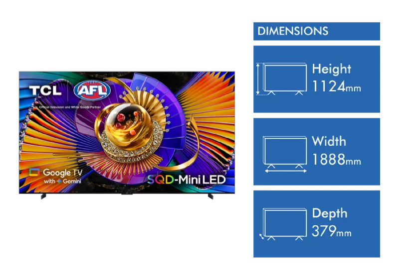 TCL 85" C7L Premium SQD-MINI LED Google TV with Gemini 2026