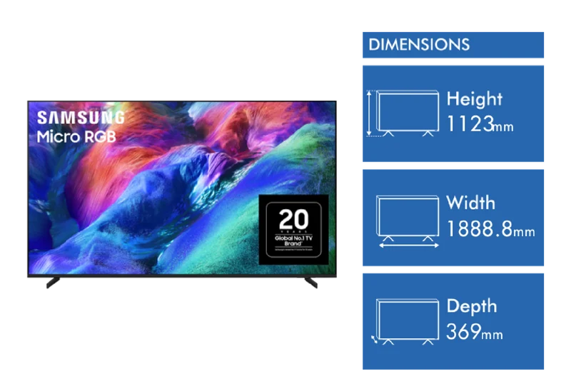 Samsung 85" MICRO RGB R85H 4K Smart AI TV 2026