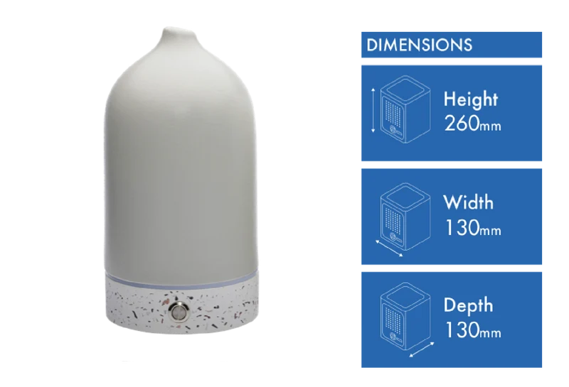 Ellia Pure Aroma Diffuser Ceramic & Terrazzo- Grey