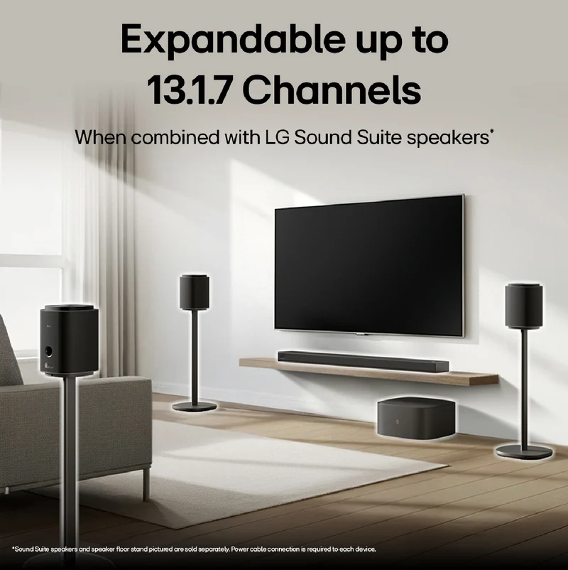 LG Sound Suite H7 Soundbar with 9.1.6ch Spatial Sound & Dolby Atmos FlexConnect