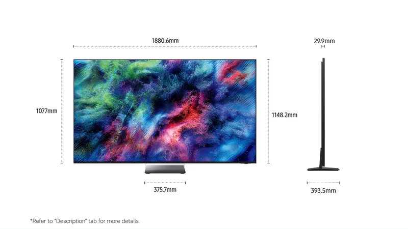 Samsung 85" MICRO RGB R95H 4K Smart AI TV 2026