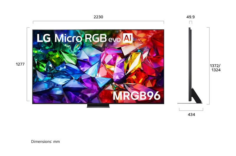 LG 100" MRGB96B MICRO RGB EVO AI 4K Smart TV 2026