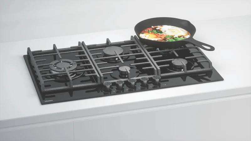 Haier 90cm Gas on Glass Cooktop