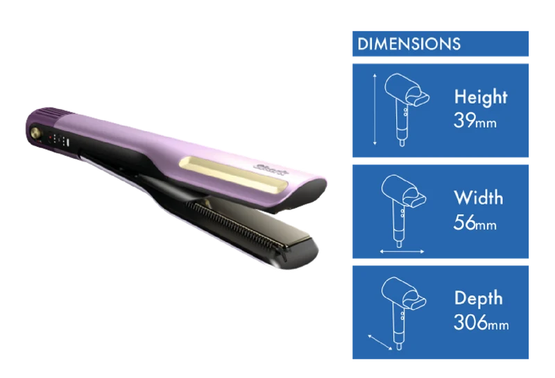 Shark SilkiPro Straight Wet To Dry Hair Straightener Plum Satin