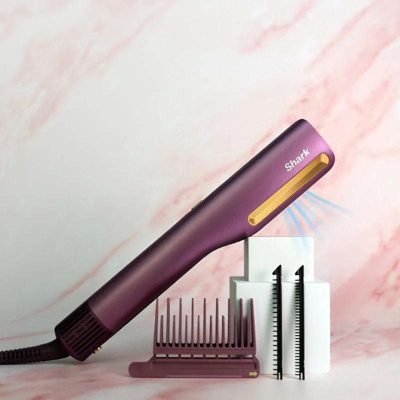 Shark SilkiPro Straight Wet To Dry Hair Straightener Plum Satin