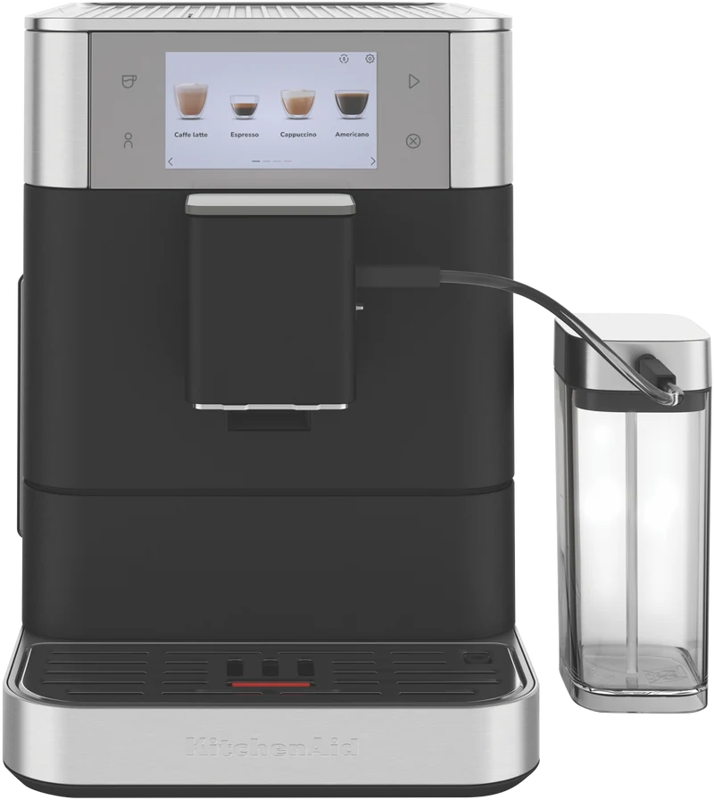 KitchenAid Fully Automatic Espresso Machine With Milk Container Cast Iron Black