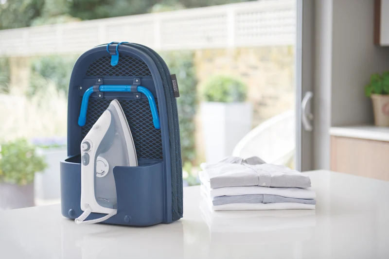 Joseph Joseph Pocket Plus Folding Ironing Board with Advanced Cover Blue