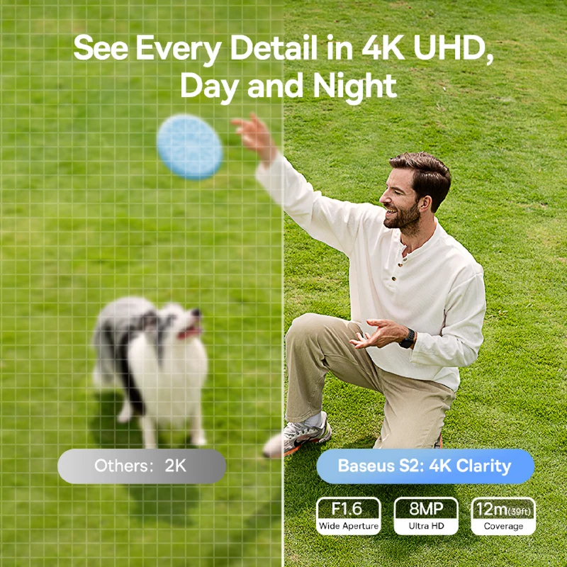 Baseus S2 4K Solar-Powered Outdoor Security Camera