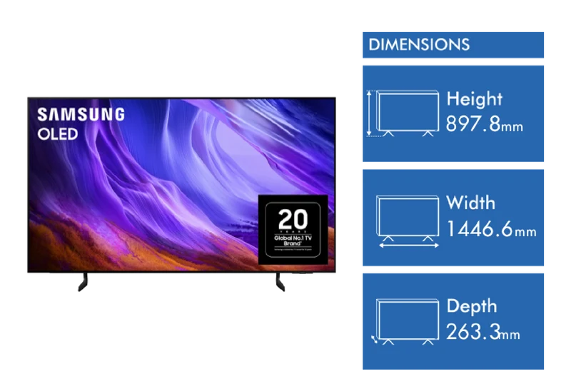 Samsung 65" OLED S85H 4K Smart AI TV 2026