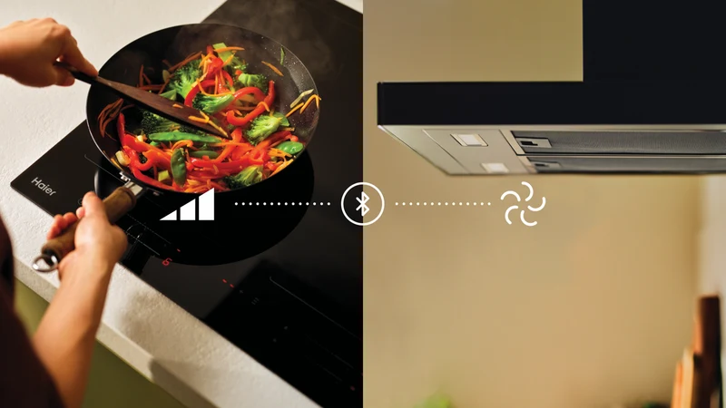 Haier 600 Series 60cm Induction Cooktop, 4 Zone, Dual Flexi Zone, Melt, Black Glass