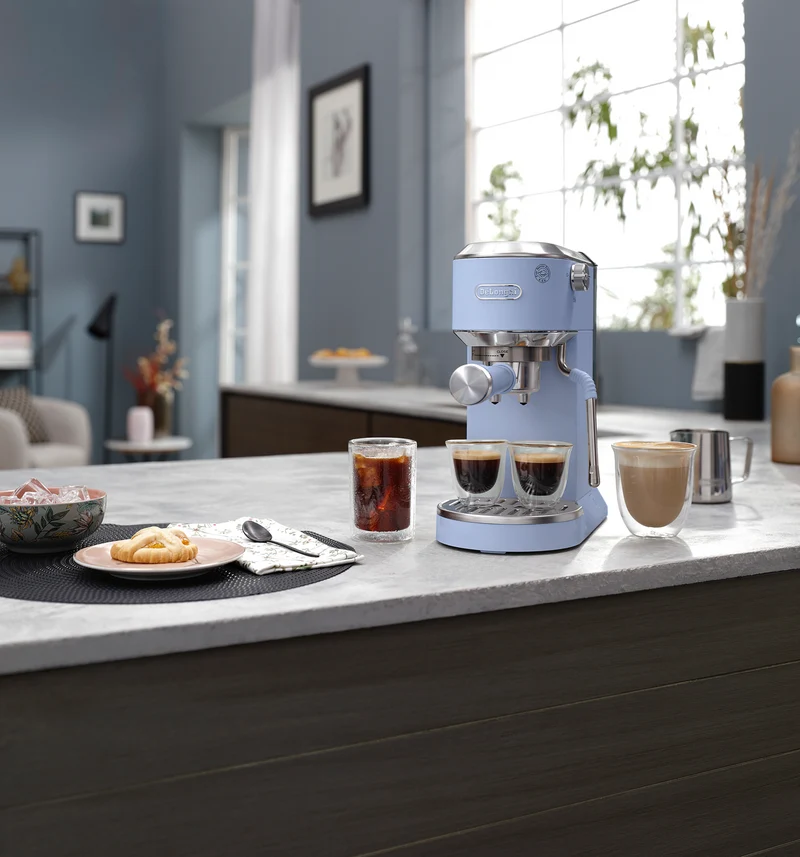 DeLonghi Dedica Duo With cold Brew Coffee Machine Dubai Blue
