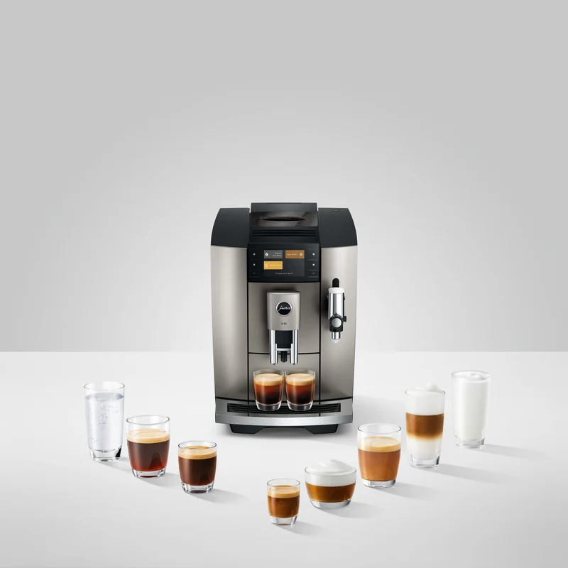 JURA E8 Midnight Silver Automatic Coffee Machine