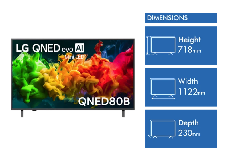 LG 50" QNED80B EVO AI Mini LED 4K Smart TV 2026