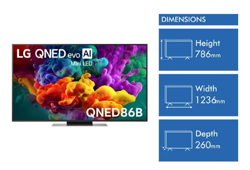 LG 55" QNED86B EVO AI Mini LED 4K Smart TV 2026