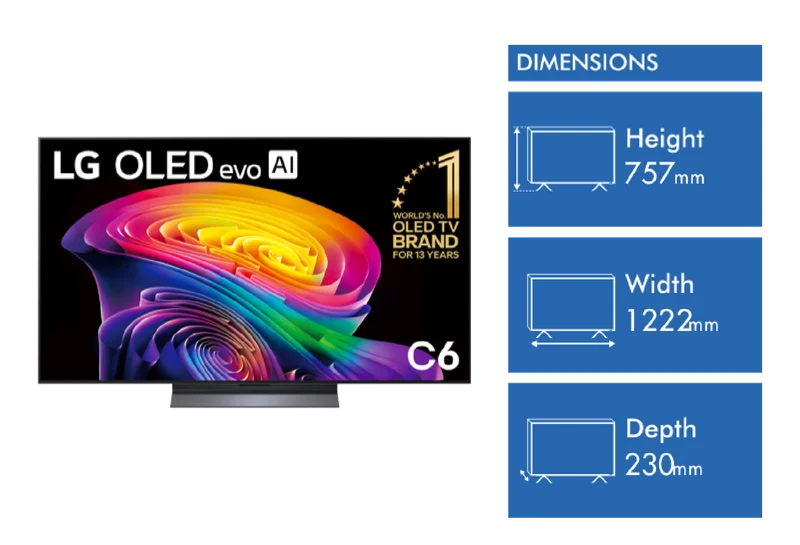 LG 55" OLED EVO AI C6 4K Smart TV 2026