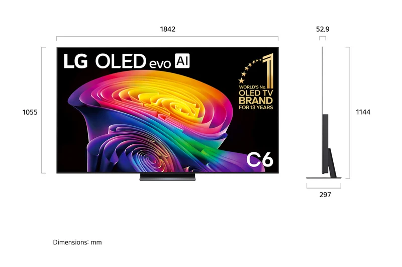 LG 83" OLED EVO AI C6 4K Smart TV 2026