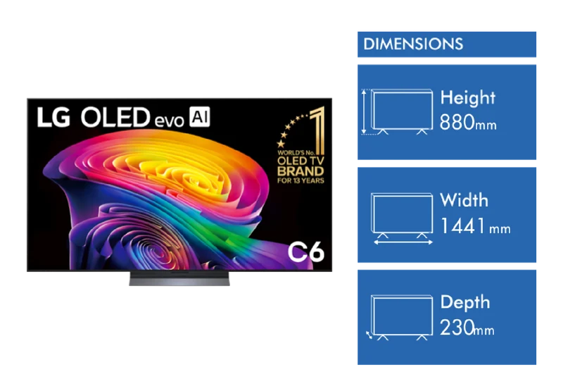 LG 65" OLED EVO AI C6 4K Smart TV 2026