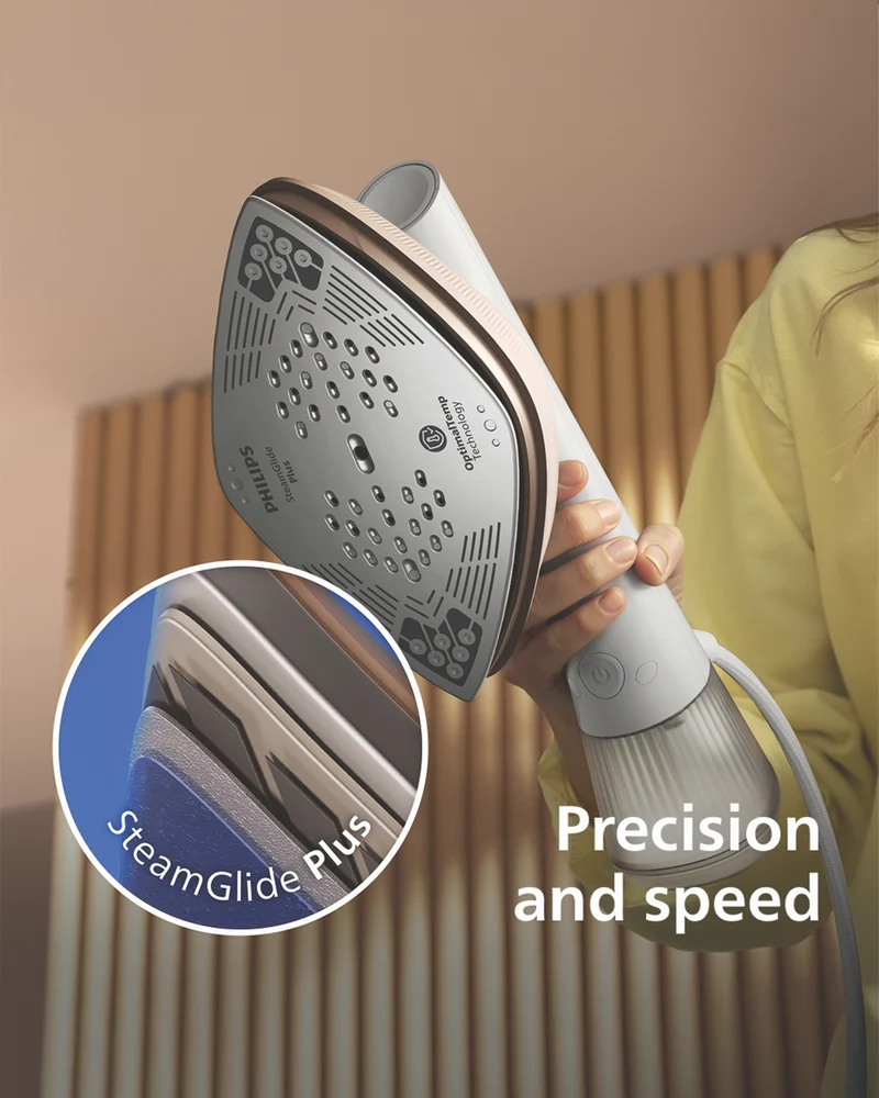 Philips OneTurn Hybrid Iron And Steamer Silk White