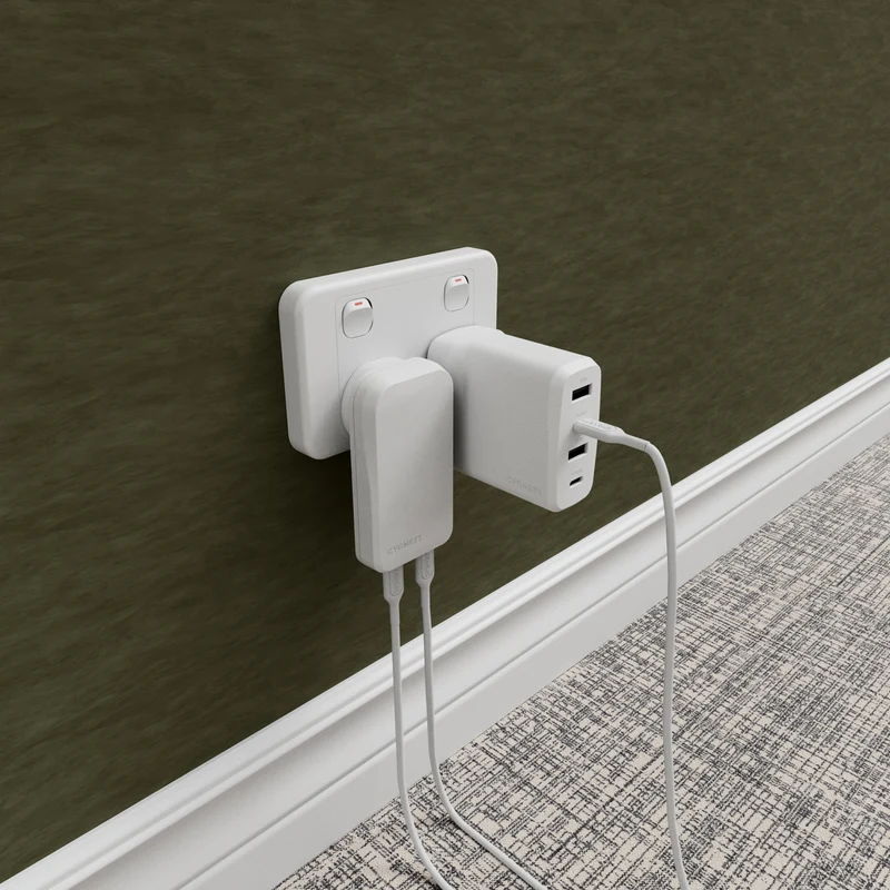 Cygnett ChargePlus Dual USB-C Slim Wall Charger 30W AU - White