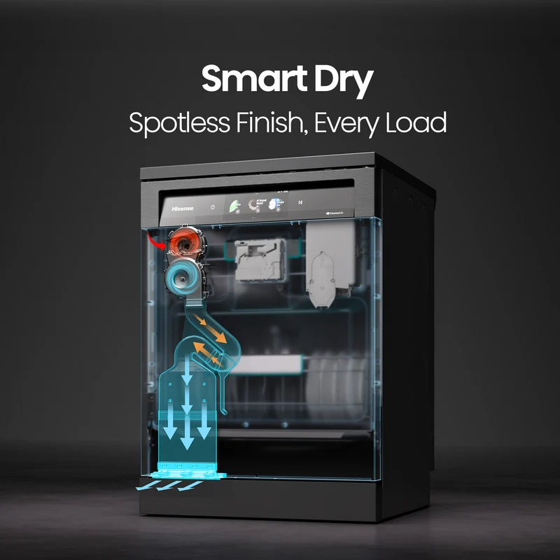 Hisense Series 9, AI TFT Intelligent, Dark Stainless Steel Dishwasher