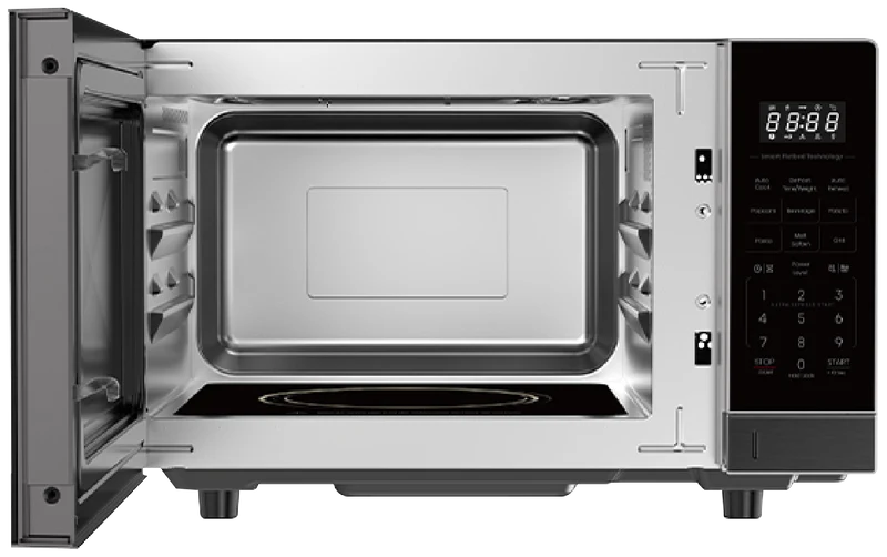 Hisense 30L 1000W Flatbed Microwave with Grill Function Dark Stainless
