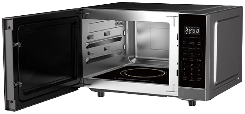 Hisense 30L 1000W Flatbed Microwave with Grill Function Dark Stainless