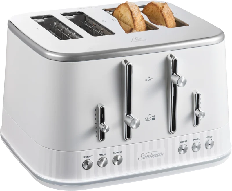 Sunbeam French Riviera 4 Slice Toaster White