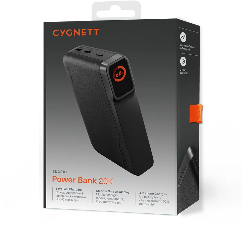 Cygnett Encore 20k Power Bank Graphite