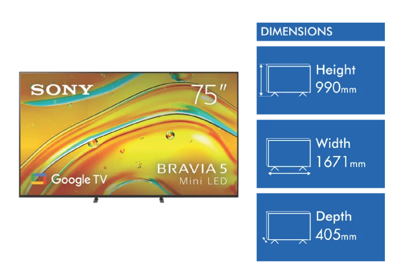 Sony 75" Bravia 5 4K Mini LED TV 2025