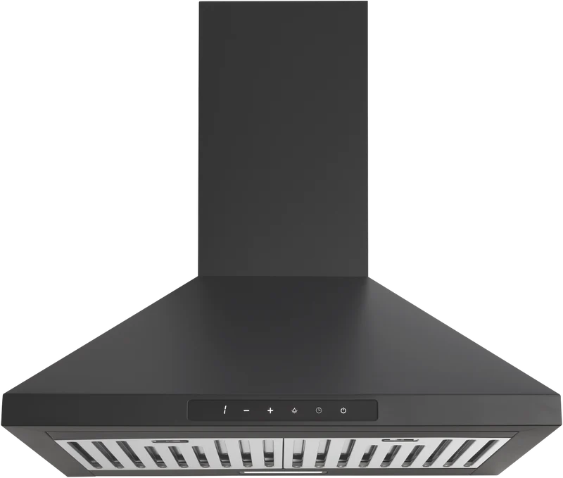 Euromaid 60cm Pyramid Canopy Rangehood, Matte Black