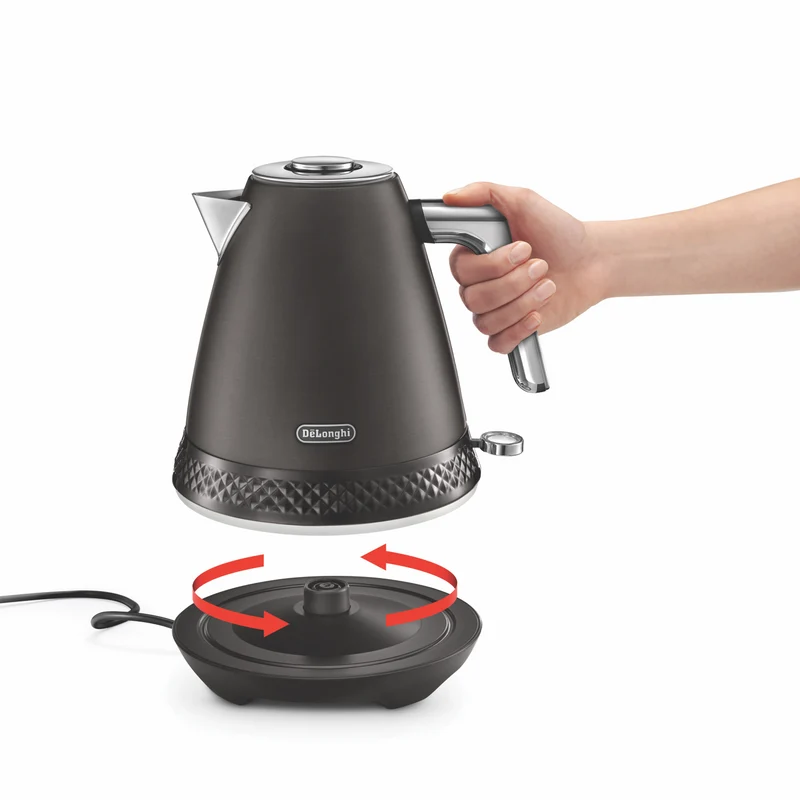 DeLonghi 1.7 Litre Diadema Kettle Brushed Grey