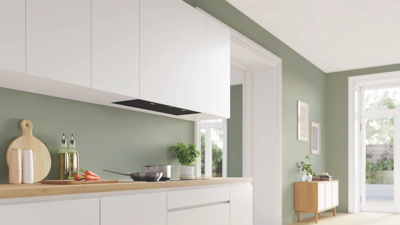 Bosch Series 8 86cm Integrated Rangehood, Black