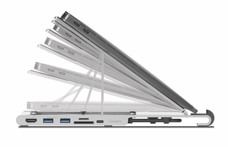 Cygnett 7-in-1 Hub With Folding Laptop Riser